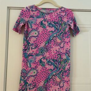 Lilly Pulitzer Pink and Blue Paisley Kids Dress